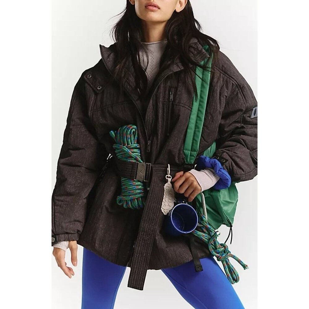 New Free People Women’s Tricked Out Trek Utility Puffer Jacket Size M - Picture 2 of 12